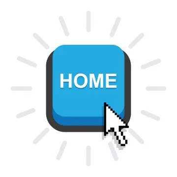 Home button icon, vector. Stock Illustration