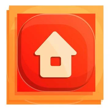 Home button interface icon, cartoon style イラスト素材