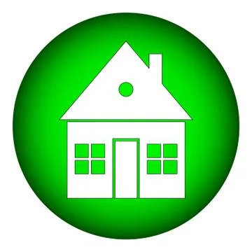 Home button on white Stock Illustration