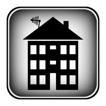 Home button on white Stock Illustration