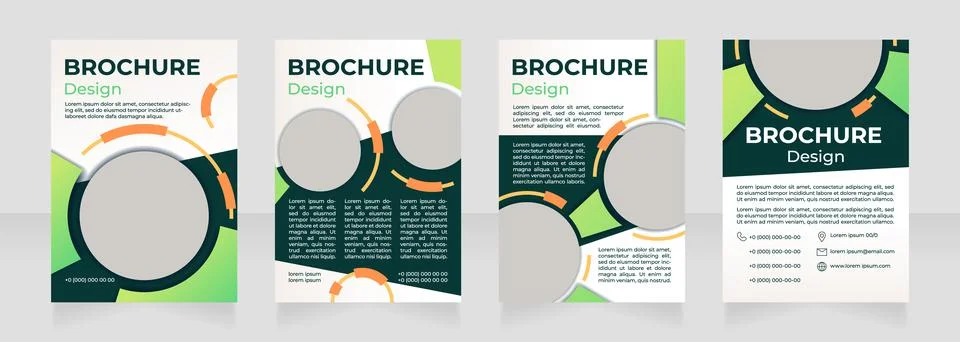 Home buying program blank brochure design Stock-Illustration