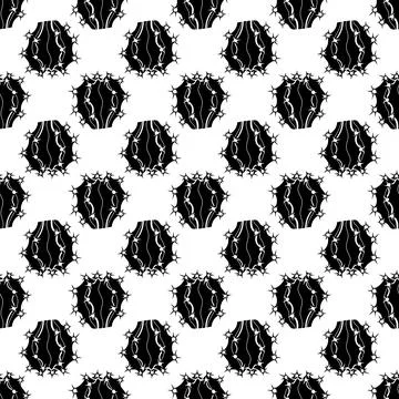 Home cactus pattern seamless vector Illustrazione stock