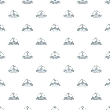 Home cactus pattern vector seamless Stock Illustration