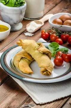 Home calzone rolls Stock Photos