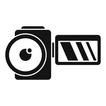 Home camcorder icon simple . Camera movie Stock Illustration