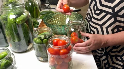 Home Canning Preparation Stock Footage 313364029