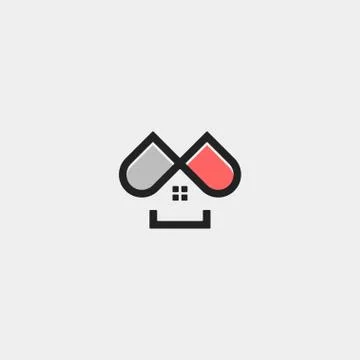 Home Capsule Logo Template Vector Design illustration Stock Illustration