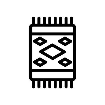 Home carpet icon vector. Isolated contour symbol illustration Stock Illustration