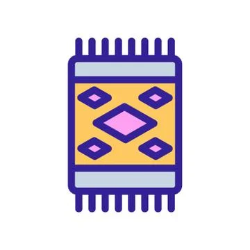 Home carpet icon vector. Isolated contour symbol illustration Иллюстрация