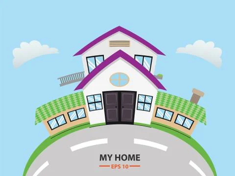 Home cartoon Stock-Illustration