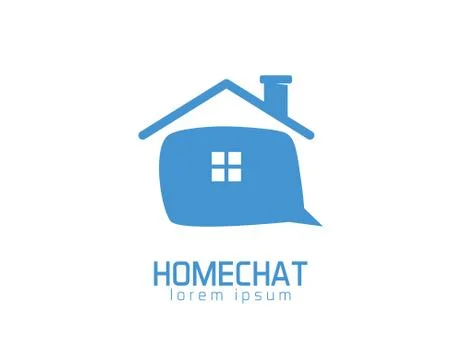 Home chat logo Stock Illustration