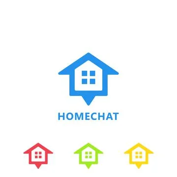 Home chat logo Stock Illustration