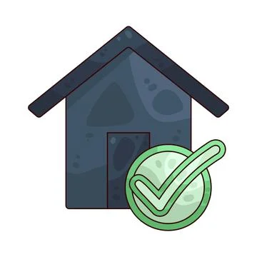 Home check illustration Ilustración de archivo