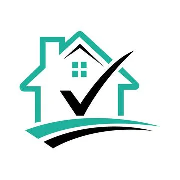Home check mark Solution Logo Home Solution Logo Concept for Company and Brandin イラスト素材