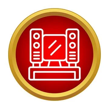 Home cinema audio system icon design Stock Illustration