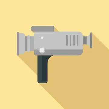 Home cinema projector icon, flat style Illustrazione stock