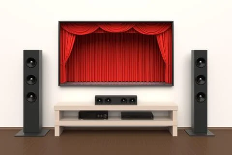 Home cinema set Stock Illustration