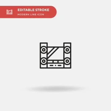 Home Cinema Simple vector icon. Illustration symbol design template for web m 库存插图