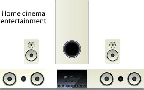 Home cinema speker system Stock Illustration