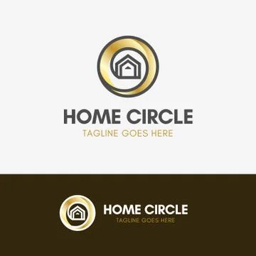 Home Circle Logo Stock Illustration