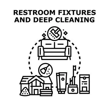 Home cleaning services and personal hygiene concept Stock Illustration