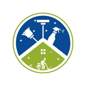 Home cleaning vector logo pro design Stock Illustration