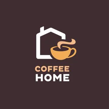 Home Coffee Logo Stock Illustration