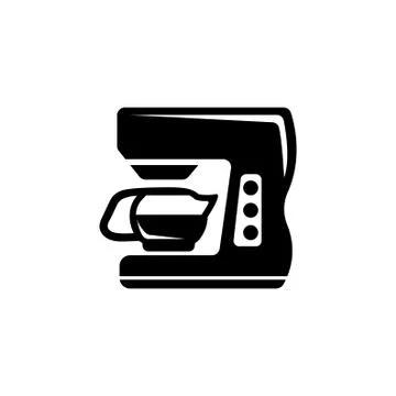 Home Coffee Machine, Espresso Maker. Flat Vector Icon illustration. Simple bl Stock Illustration