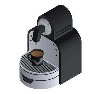 Home coffee maker icon, isometric style Stock Illustration
