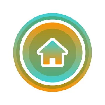 Home coin gradient logo design template icon Stock Illustration