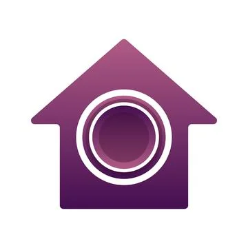 Home coin gradient logo design template icon Stock Illustration