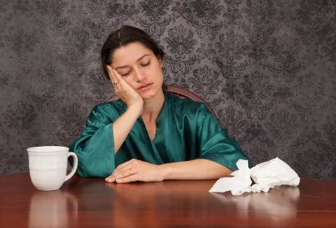 Home with a cold Stock Photos