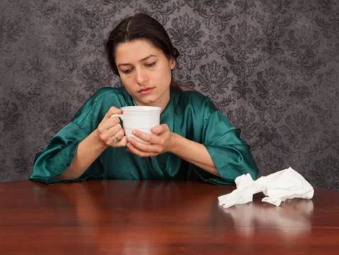 Home with a cold Stock Photos