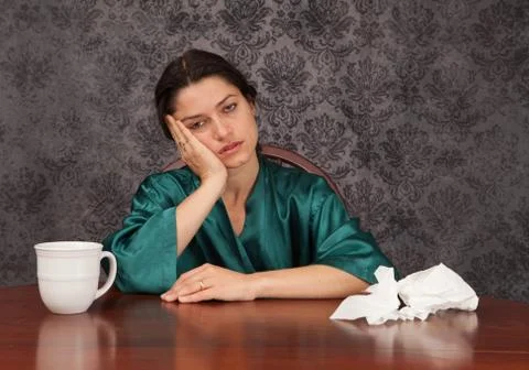 Home with a cold Stock Photos