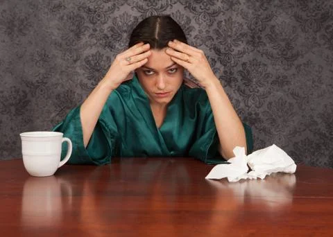 Home with a cold Stock Photos