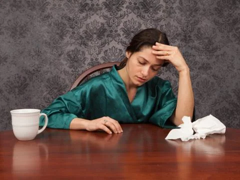 Home with a cold Stock Photos