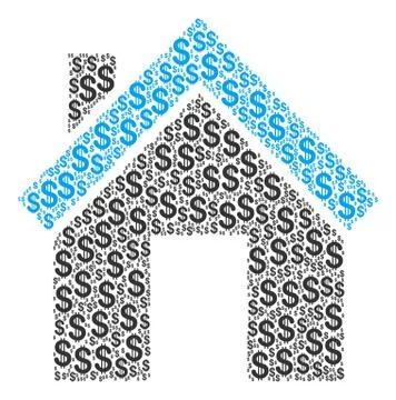 Home Collage of Dollar Stock Illustration