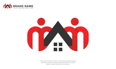 Home Community Logo Stock-Illustration