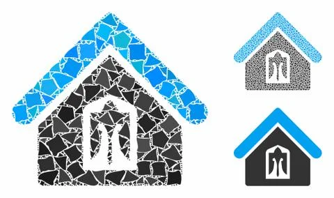 Home Composition Icon of Bumpy Elements Illustrazione stock