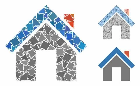 Home Composition Icon of Uneven Elements Illustrazione stock