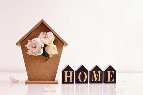 Home concept card template Stock Photos