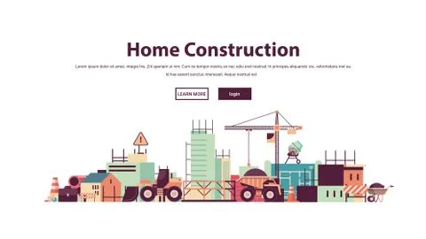 Home construction building engineering concept Ilustración de archivo