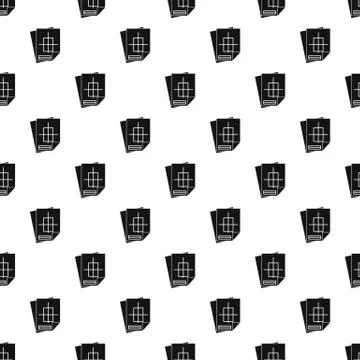 Home construction project pattern, simple style Stock Illustration