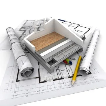 Home construction technical Stock Illustration