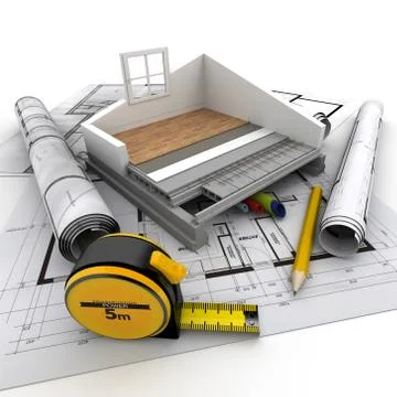Home construction technical Stock Illustration