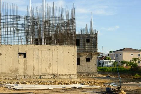 Home construction using removable aluminum formwork technology-2 Stock Photos