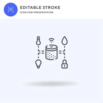Home Control icon vector, filled flat sign, solid pictogram isolated on white Stock Illustration