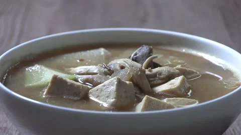 Home-cooked soybean paste soup. Stock Footage 294166107