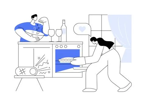 Home cooking abstract concept vector illustration. Stock Illustration