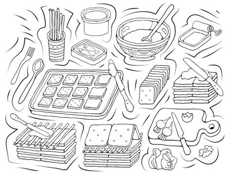 Home Cooking vector illustration Ilustração Stock